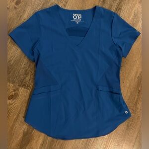Barco One by Grey’s Anatomy scrub top for women in royal blue